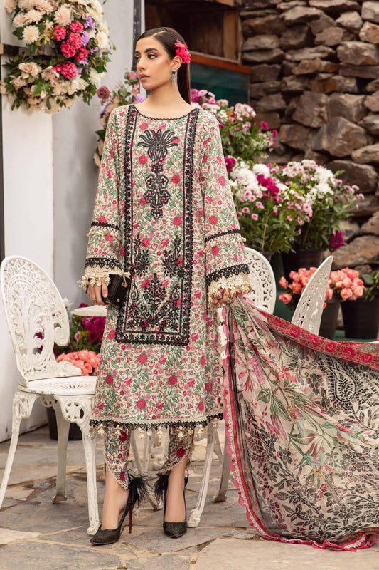 Pure Lawn Digital Embroidered Dress - LCS009