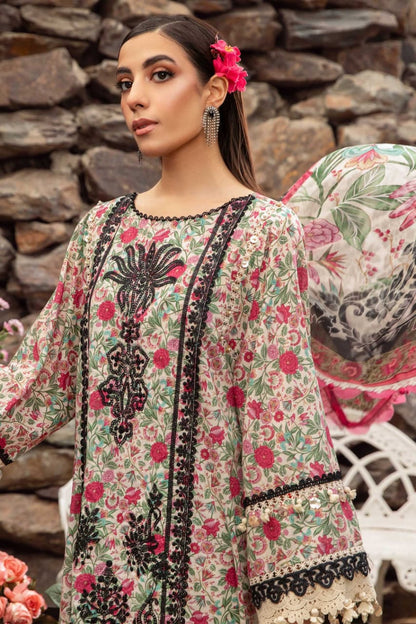 Pure Lawn Digital Embroidered Dress - LCS009
