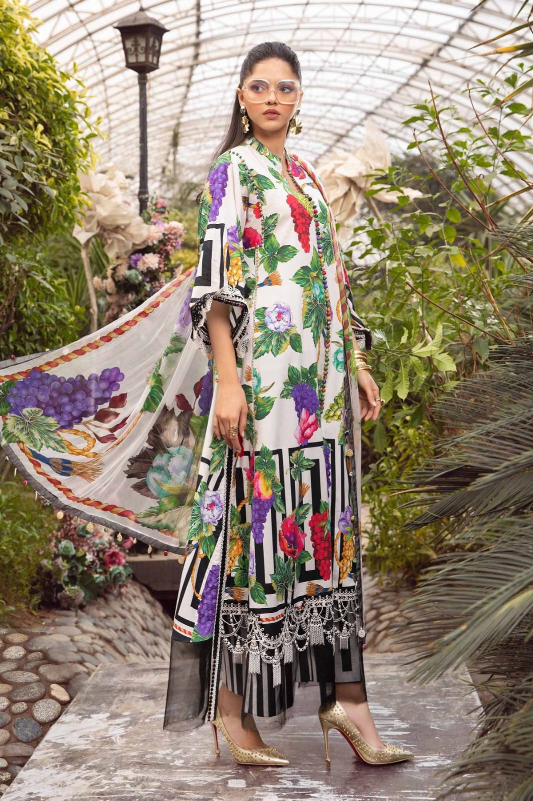 Pure Lawn Digital Embroidered Dress - LCS013