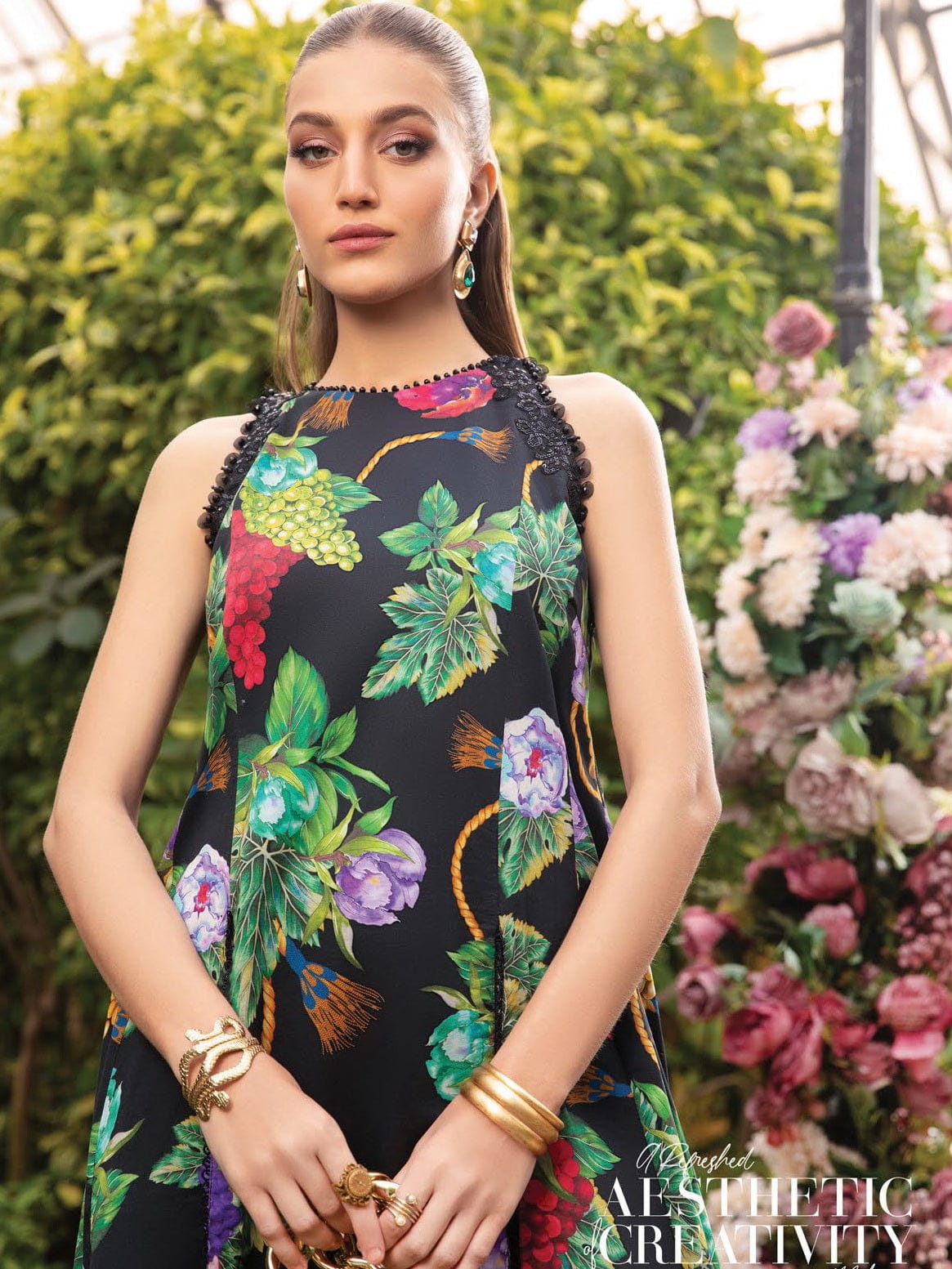 Pure Lawn Digital Embroidered Dress - LCS014