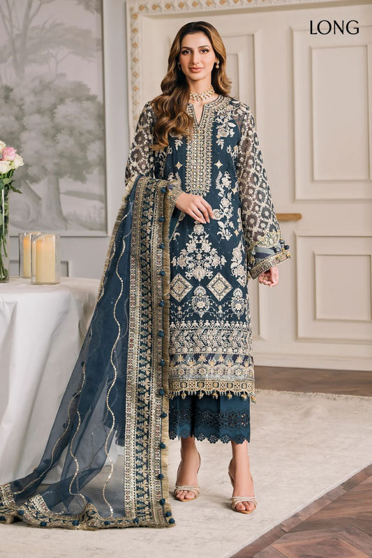 Pure Chiffon Majestic Embroidered Dress : WWS048