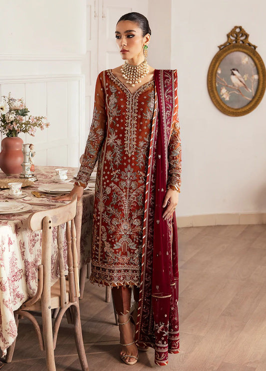 Pure Chiffon Majestic Embroidered Dress : CWS052