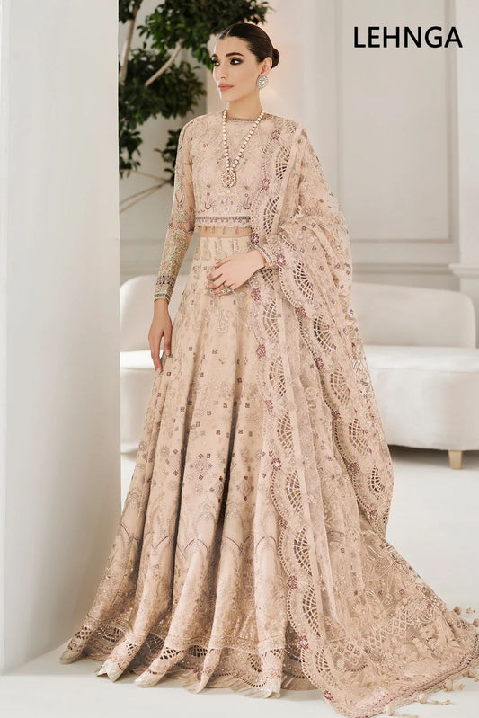 Pure Net Embroidered Wedding Dress : WW106